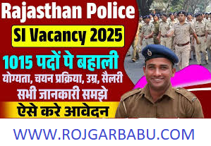 Rajasthan Police Platoon Commander 2025 Vacancy Details