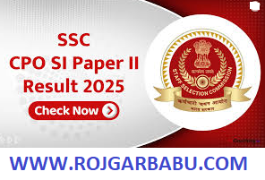 SSC CPO SI Paper II Result 2025 announced – Check cutoff, merit list, and next stage details on SSC official website